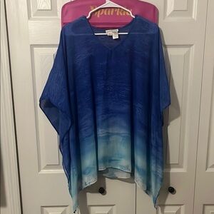 Coldwater Creek Blue Boxy Tunic